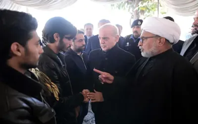 PM visits Imambargah, announces compensation for bereaved families
