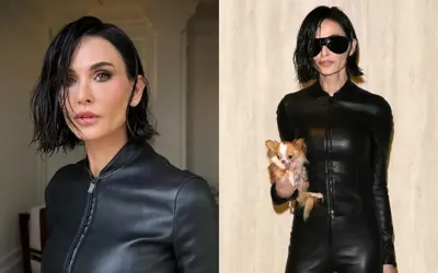 63-Year-Old Demi Moore debuts chic wet-look hairstyle in Milan