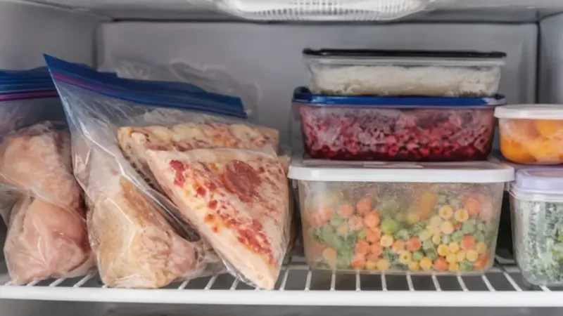 Freezing food in plastic containers may risk health