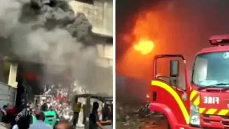 Garment's factory collapsed due to fire: Two firefighters injured