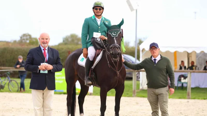 Pakistani equestrian Usman Khan