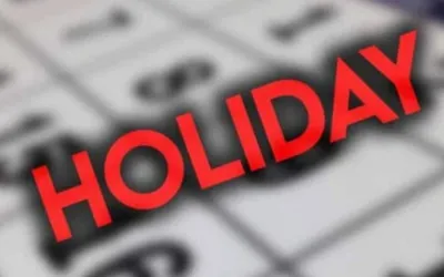Holiday announced on October 1