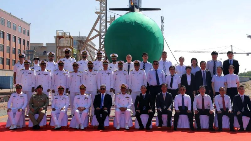Pakistan Navy launches third Hangor class submarine in China